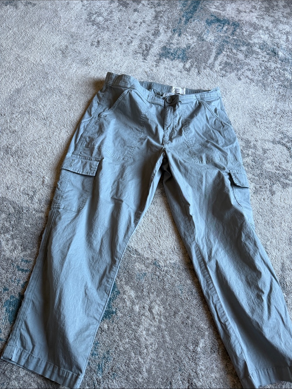 Ladies Light Blue Cargo Pants